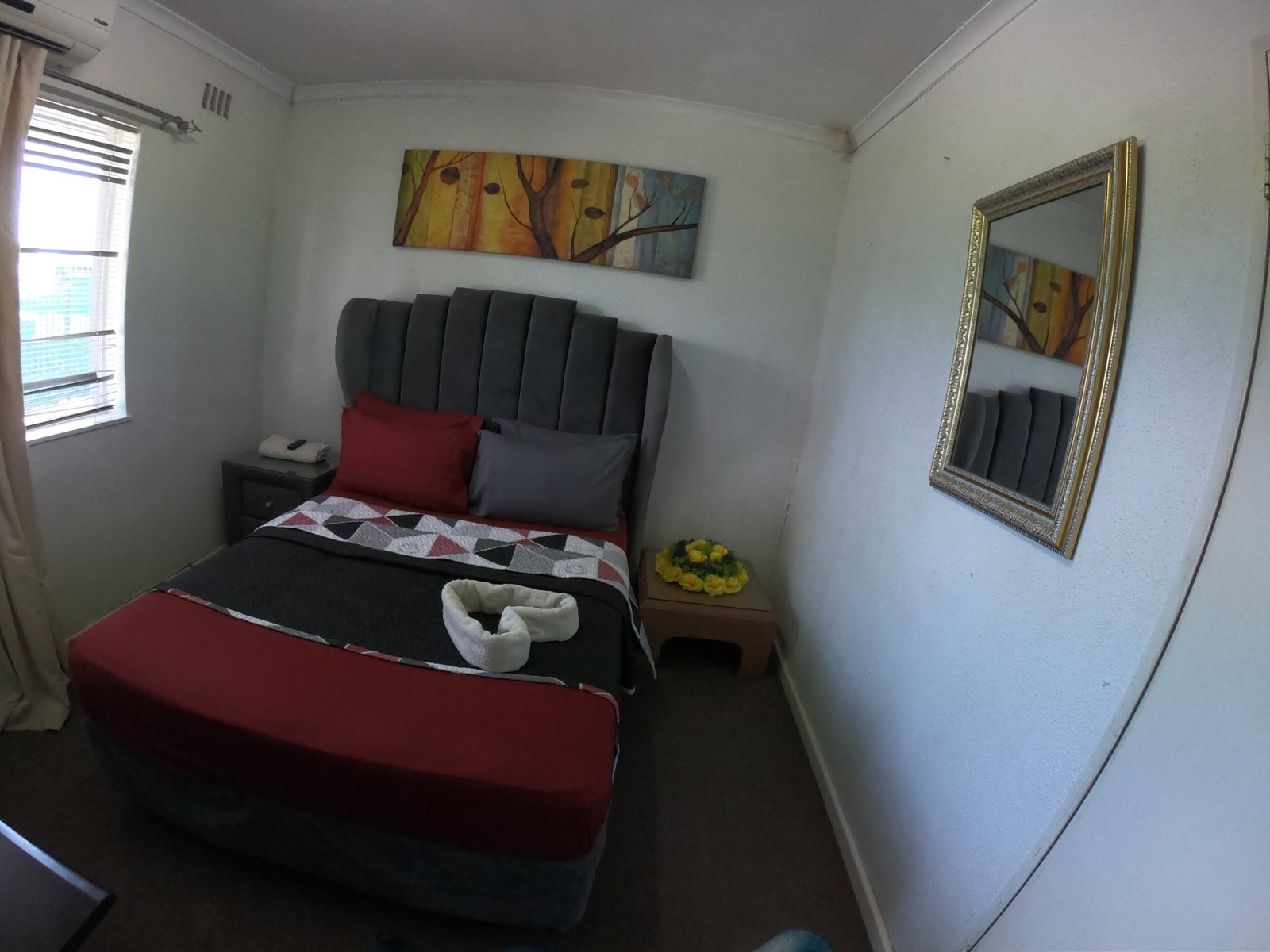 Spacious single room at Galaxy Sleep N Go in Goodwood, Cape Town, with modern furnishings inside overview